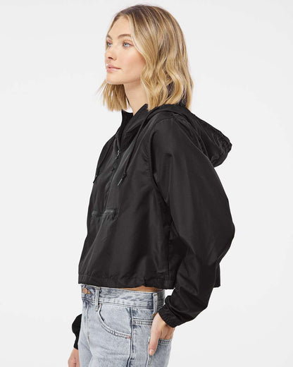 Independent Trading Co. - Women's Lightweight Quarter Zip - Crop Windbreaker